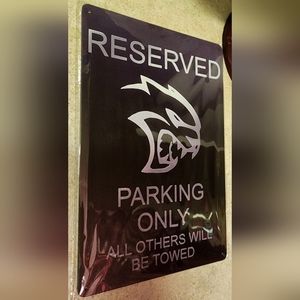 New metal Dodge Charger Challenger Hellcat parking sign 8x12 see closet for more